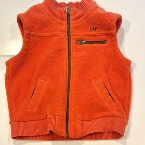 3T GAP Orange Sleeveless Fleece Vest